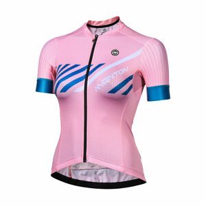 MONTON Cyklistický dres s krátkym rukávom - HORIZON LADY - ružová XL