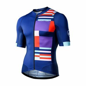 MONTON Cyklistický dres s krátkym rukávom - MONDRIAN - modrá