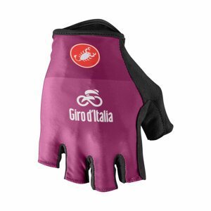 CASTELLI Cyklistické rukavice krátkoprsté - GIRO D'ITALIA - fialová M