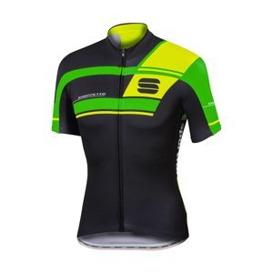 SPORTFUL Cyklistický dres s krátkym rukávom - GRUPPETTO PRO TEAM - čierna/zelená S