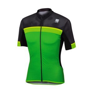 SPORTFUL Cyklistický dres s krátkym rukávom - PISTA - zelená/šedá