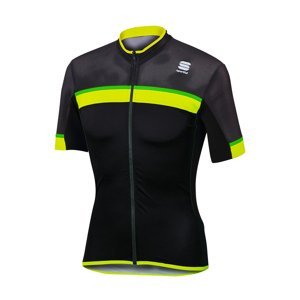 SPORTFUL Cyklistický dres s krátkym rukávom - PISTA - žltá/čierna