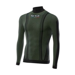 SIX2 Cyklistické tričko s dlhým rukávom - TS3 - zelená M