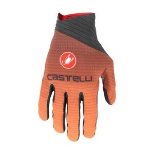 CASTELLI Cyklistické rukavice dlhoprsté - CW 6.1 CROSS - oranžová