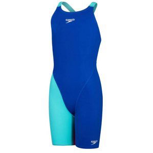 Speedo fastskin endurance+ openback kneeskin girl cobalt pop/green