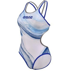 Arena one dreams double cross one piece neon blue/silver/white s -
