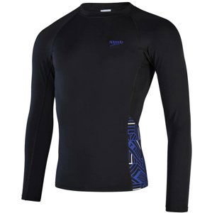 Speedo eco end+ splice rash top black/chroma blue/white m