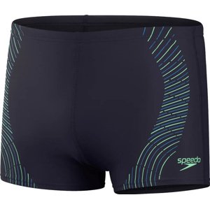 Speedo duo logo print aquashort true navy/harlequin green/true cobalt