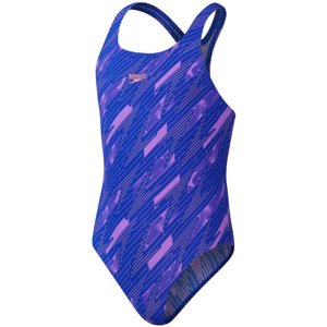 Speedo hyperboom allover medalist girls true cobalt/sweet purple/disco