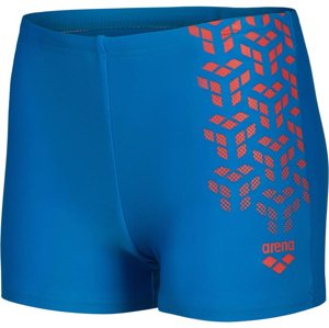 Arena boys kikko v swim short graphic blue china/calypso coral 116cm