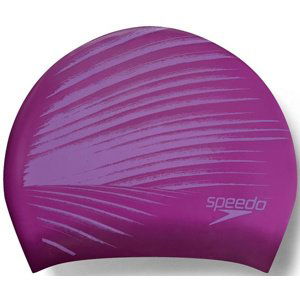 Speedo long hair cap printed fialová