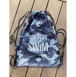 Plavecký vak borntoswim mesh bag 1 sivá