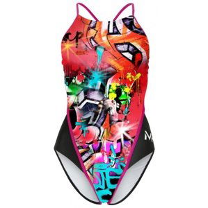 Dámske plavky michael phelps laci lady open back multi/black 26