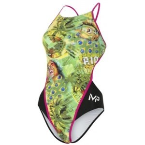 Dámske plavky michael phelps corco lady open back green/yellow 28