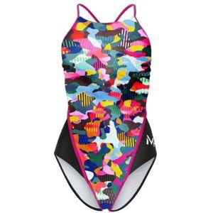 Dámske plavky michael phelps tempe lady racing back multi/pink 30