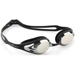 Plavecké okuliare mad wave alligator goggles mirror čierna