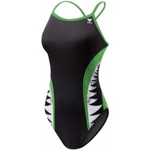 Dámske plavky tyr shark bite diamondfit black/green 28