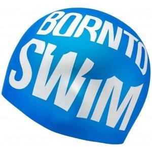 Plavecká čiapka borntoswim seamless swimming cap modro/biela