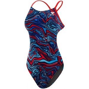 Dámske plavky tyr heat wave cutoutfit navy/red 26