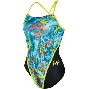 Dámske plavky michael phelps oasis racing back multicolor/black 28