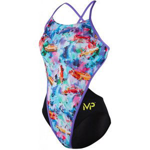 Dámske plavky michael phelps vintage open back multicolor/black 30