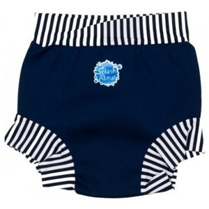 Dojčenské plavky splash about happy nappy white stripe xxl