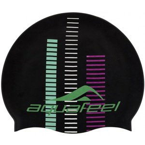 Plavecká čiapka aquafeel matrix colour silicone cap čierna