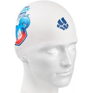 Plavecká čiapka mad wave challenge swim cap biela