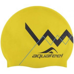 Plavecká čiapka aquafeel zig zag silicone cap žltá