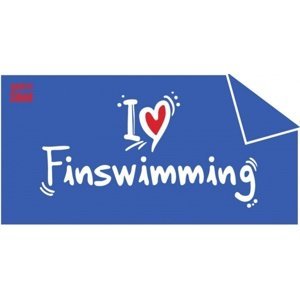 Uterák borntoswim i love finswimming towel modrá
