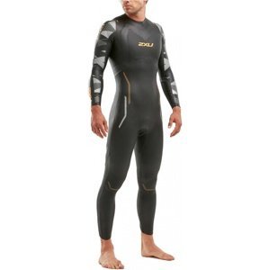 2xu p:2 propel wetsuit black/orange fizz ms