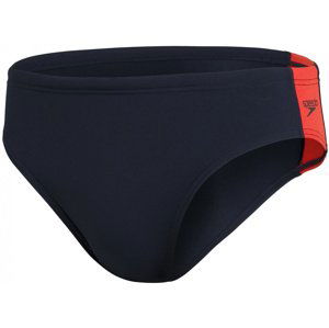 Pánske plavky speedo boom logo splice 7cm brief true navy/dragonfire