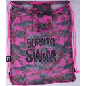 Plavecký vak borntoswim mesh bag 1 ružovo/sivá