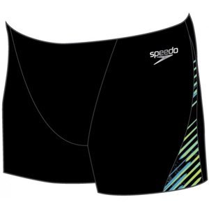 Pánske plavky speedo allover v-cut aquashort black/light