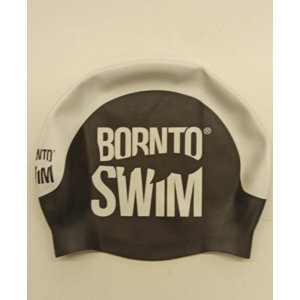 Plavecká čiapka borntoswim seamless swimming cap bielo/čierna