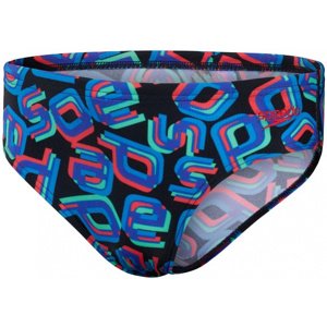 Chlapčenské plavky speedo digi allover 6.5cm brief boy black/lava