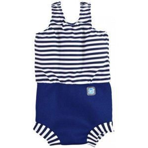 Plavky pre dojčatá splash about happy nappy costume white stripe l