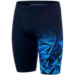 Speedo hyper boom v-cut jammer true navy/blue flame/pool 30