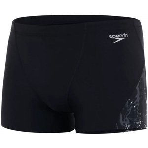 Speedo allover v-cut aquashort black/white/usa charcoal 36