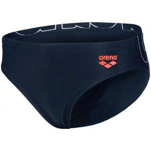 Arena boys swim brief graphic navy 128cm