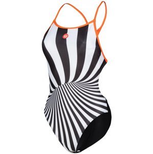 Arena crazy swimsuit booster back black/mango/multi s - uk32