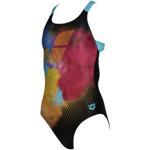 Arena girls swimsuit swim pro back placement black/martinica 152cm