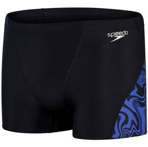 Speedo allover v-cut aquashort black/chroma blue s - uk32