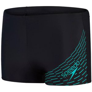 Speedo medley logo aquashort black/aquarium xl - uk38