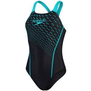 Speedo medley logo 1 piece black/aquarium l - uk36