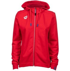 Arena women team hooded jacket panel red l