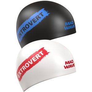 Mad wave introvert reversible swim cap čierno/biela