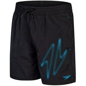 Speedo hyper boom logo 15 watershort boy black/bolt 140cm