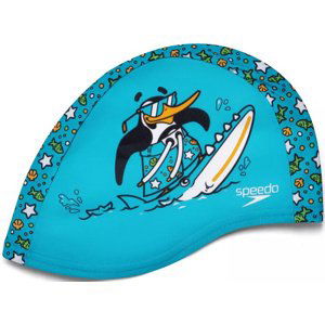 Speedo printed polyester cap tyrkysová