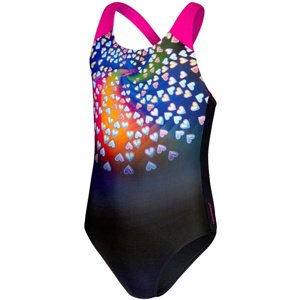 Speedo digital placement splashback girl black/punchy pink/blue